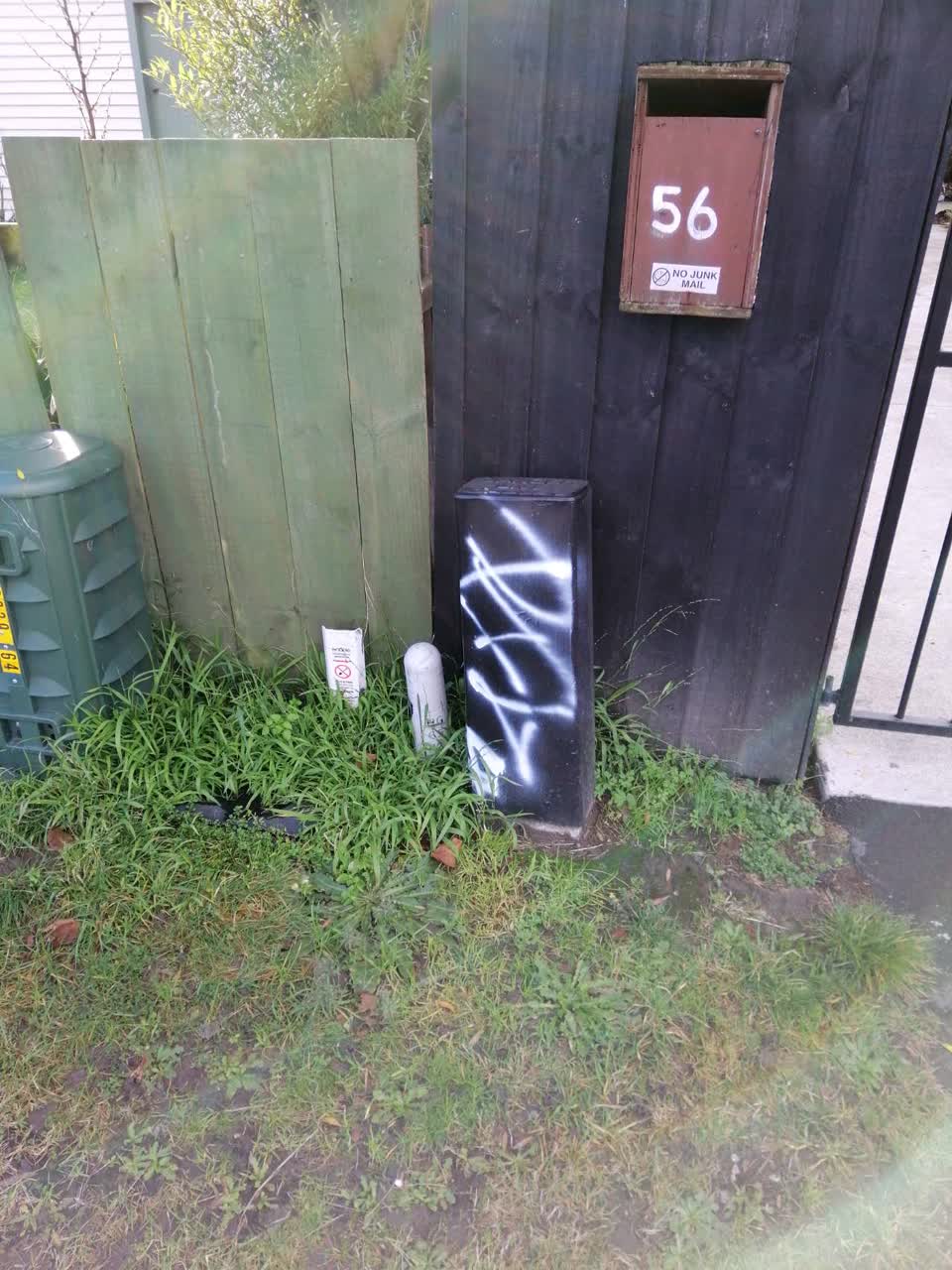 The photograph attached to this graffiti report