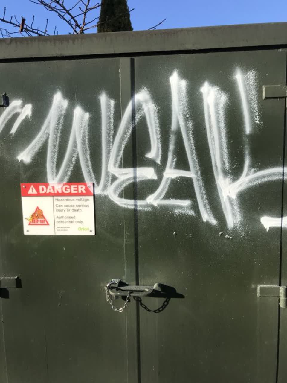 The photograph attached to this graffiti report