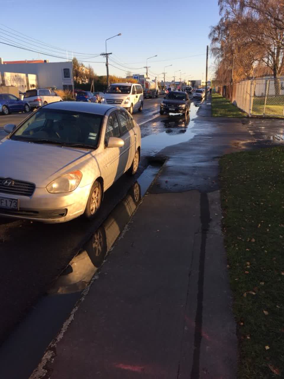 The photograph attached to this flooding report