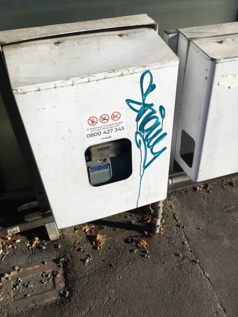 The photograph attached to this graffiti report