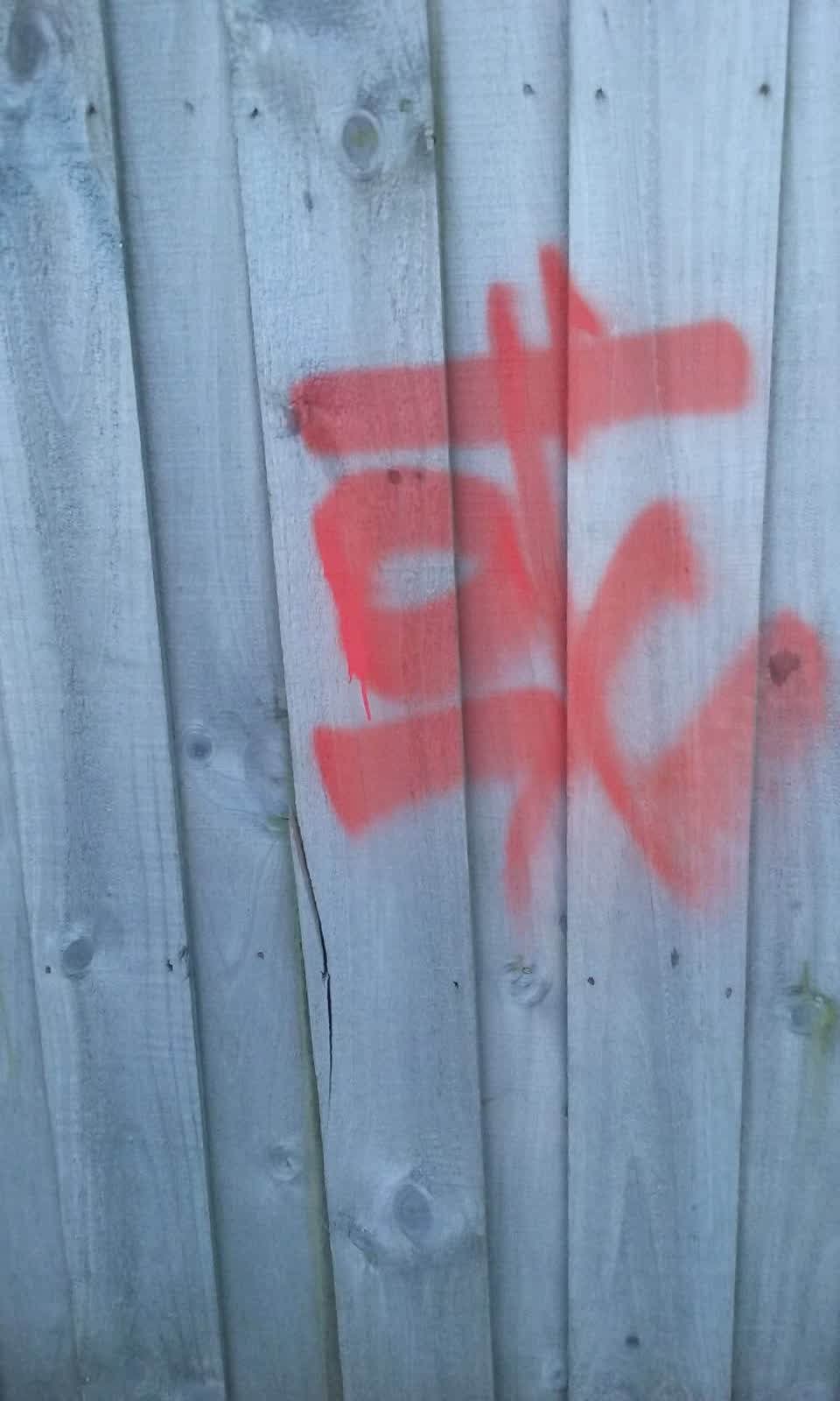 The photograph attached to this graffiti report