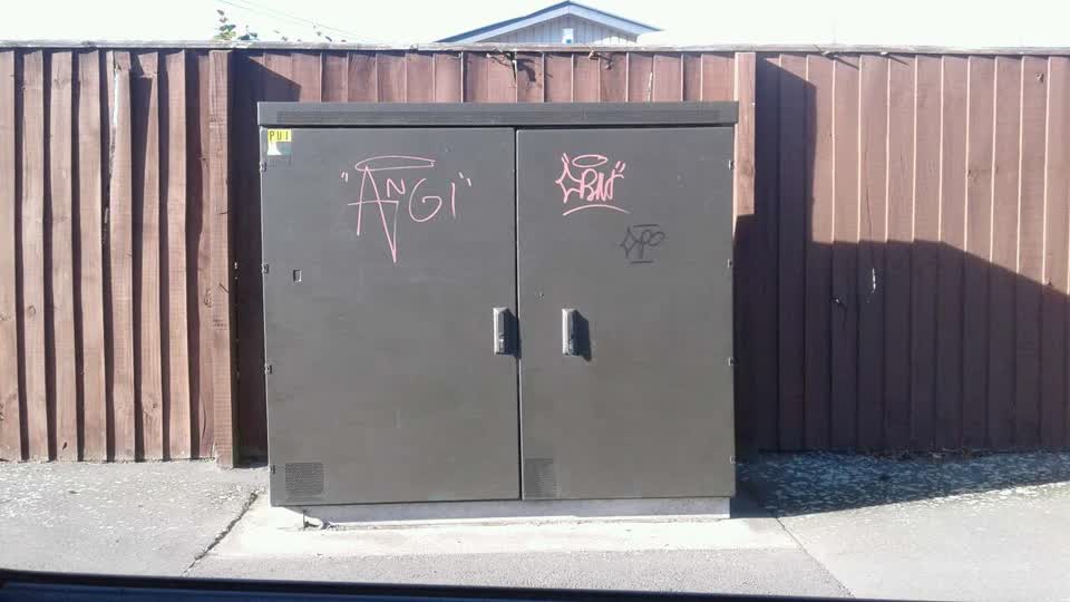 The photograph attached to this graffiti report