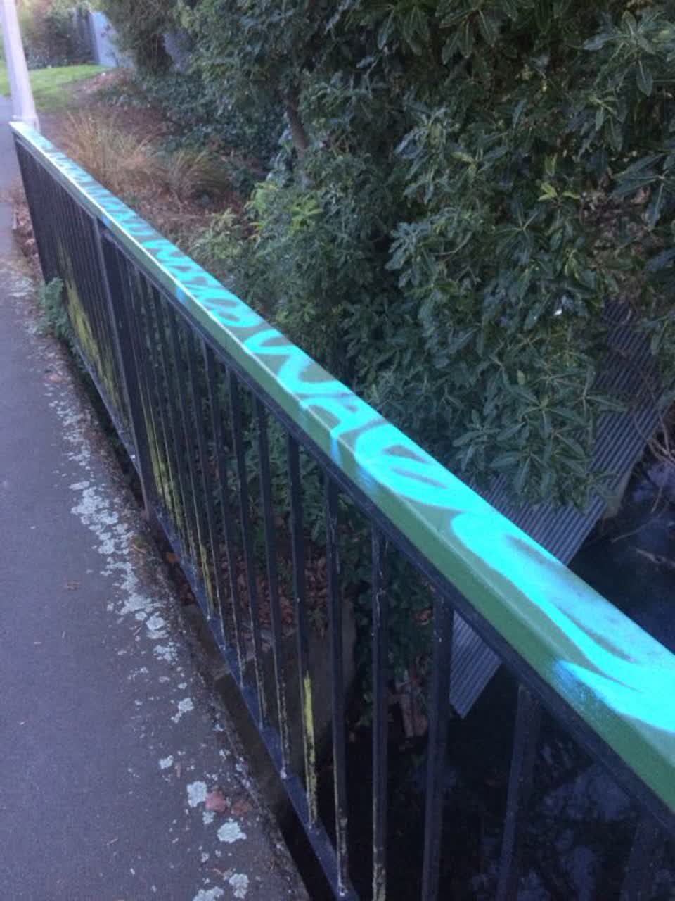 The photograph attached to this graffiti report