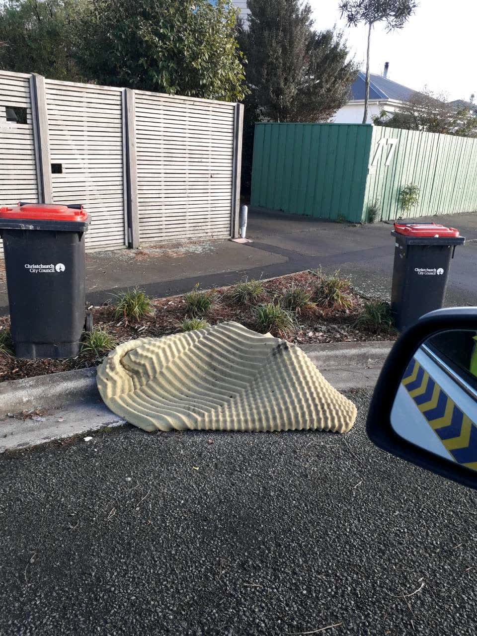 The photograph attached to this rubbish/recycling report