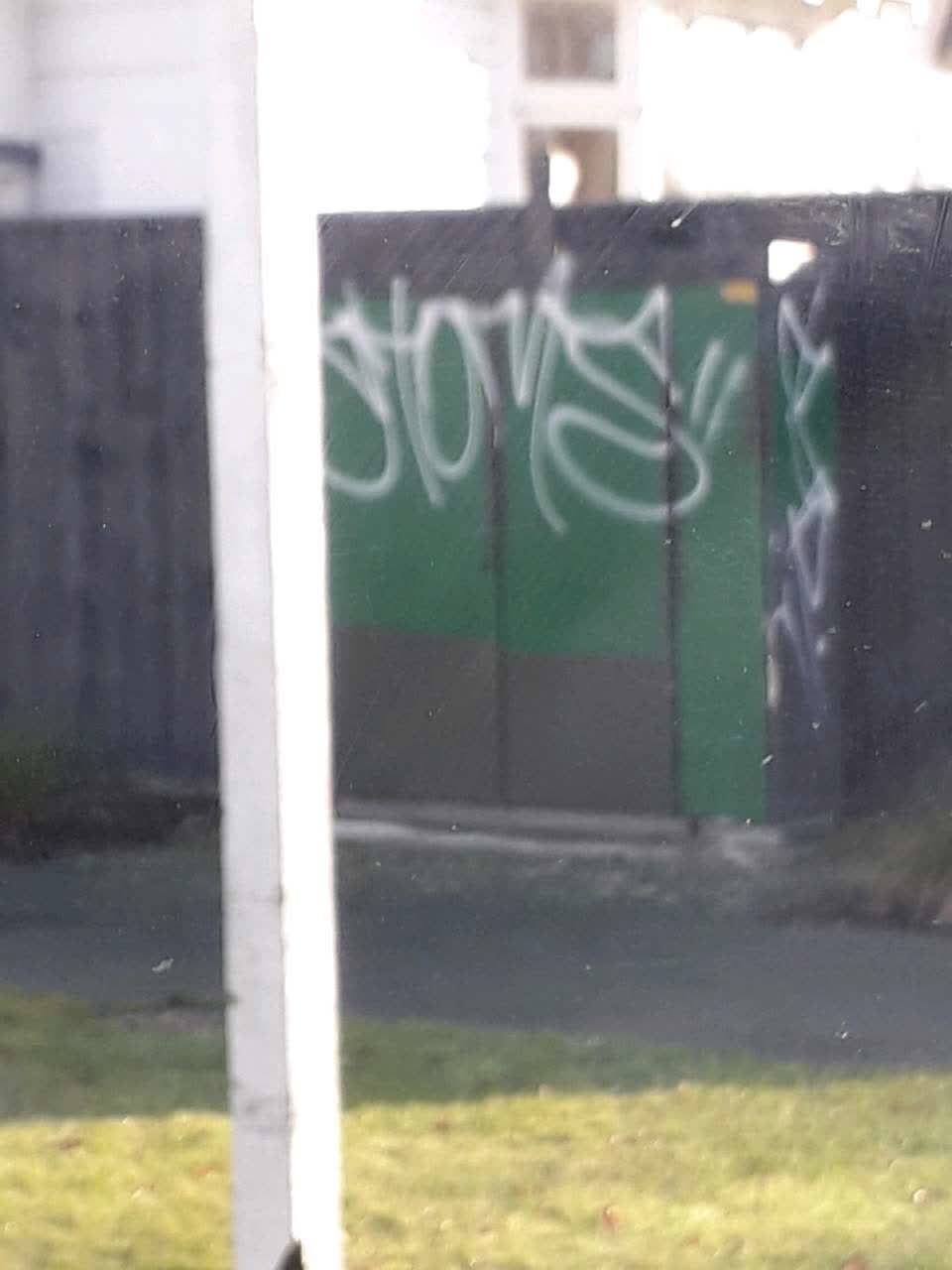 The photograph attached to this graffiti report
