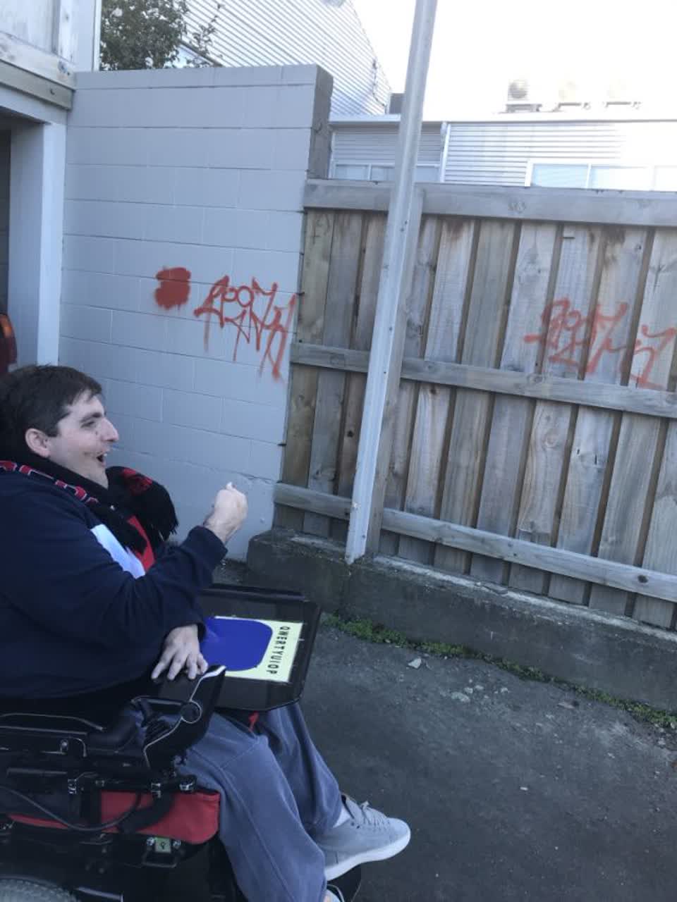 The photograph attached to this graffiti report