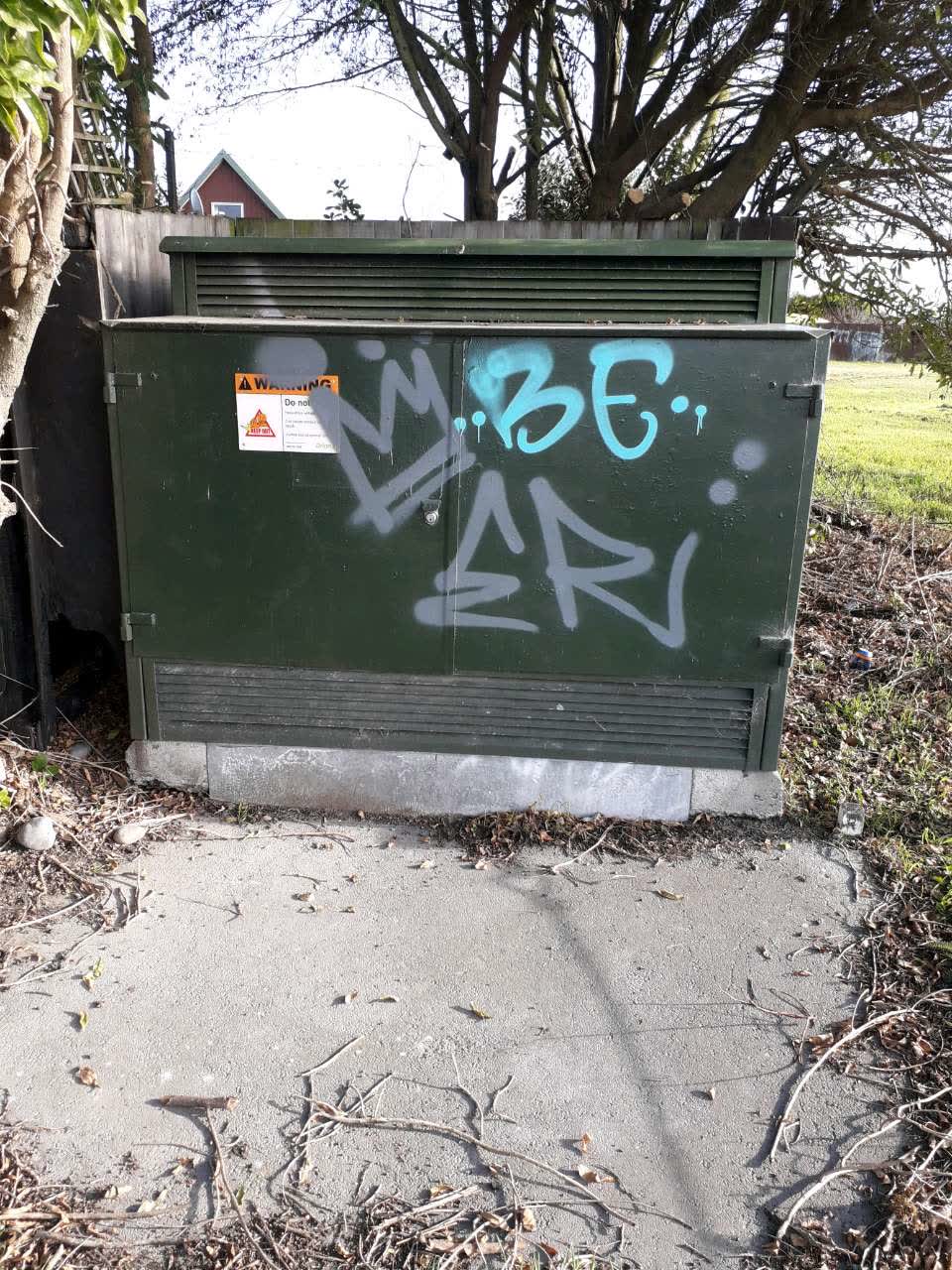 The photograph attached to this graffiti report