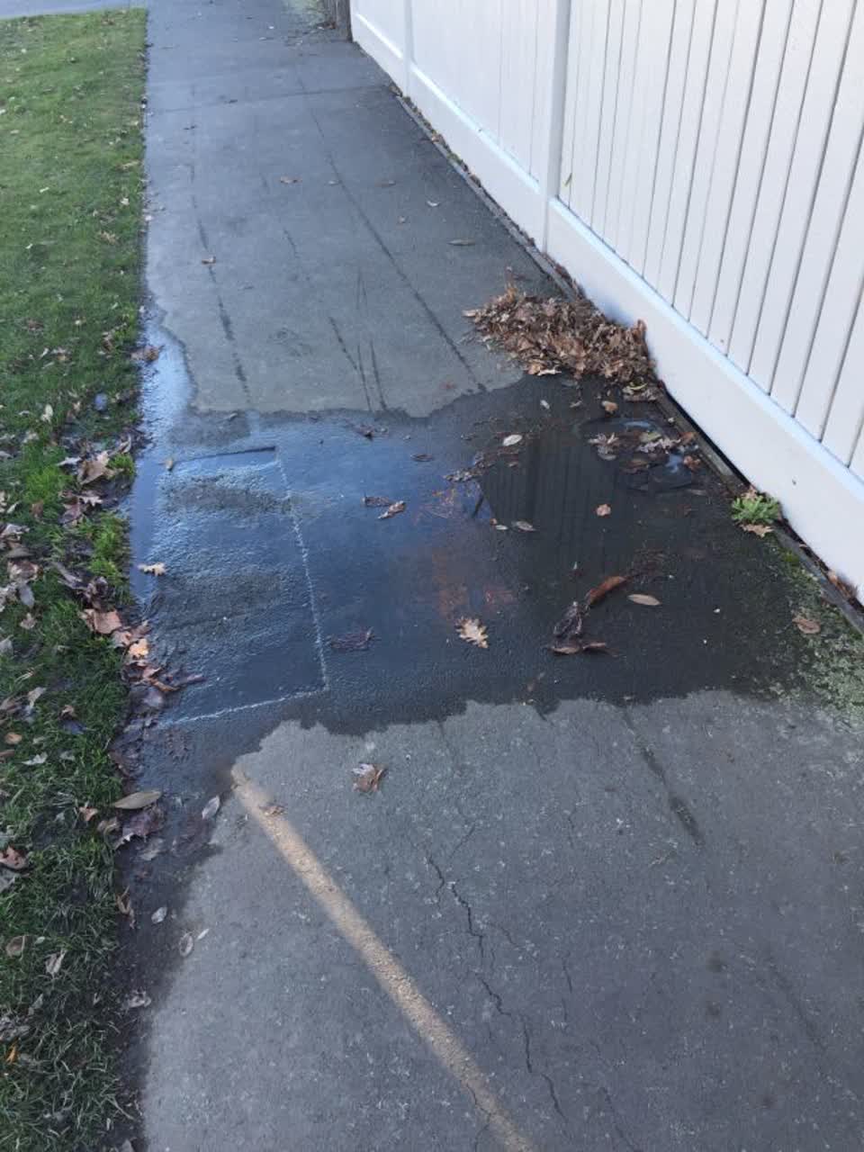 The photograph attached to this flooding report