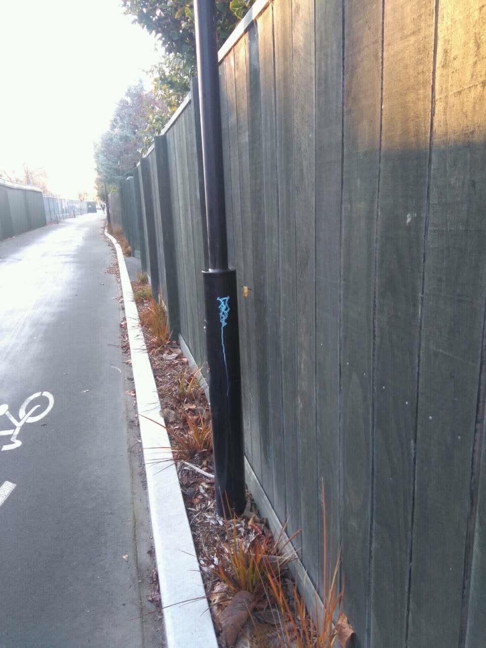 The photograph attached to this graffiti report