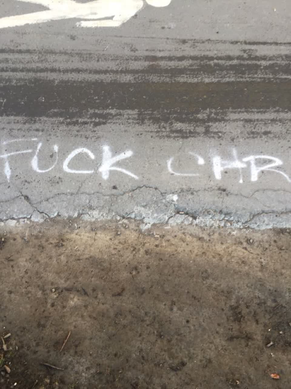 The photograph attached to this graffiti report