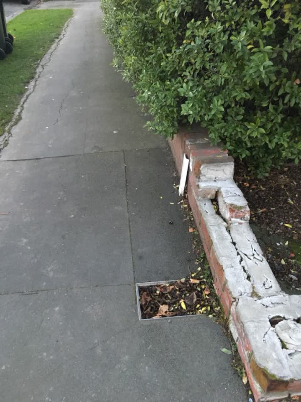 The photograph attached to this roading/streets report