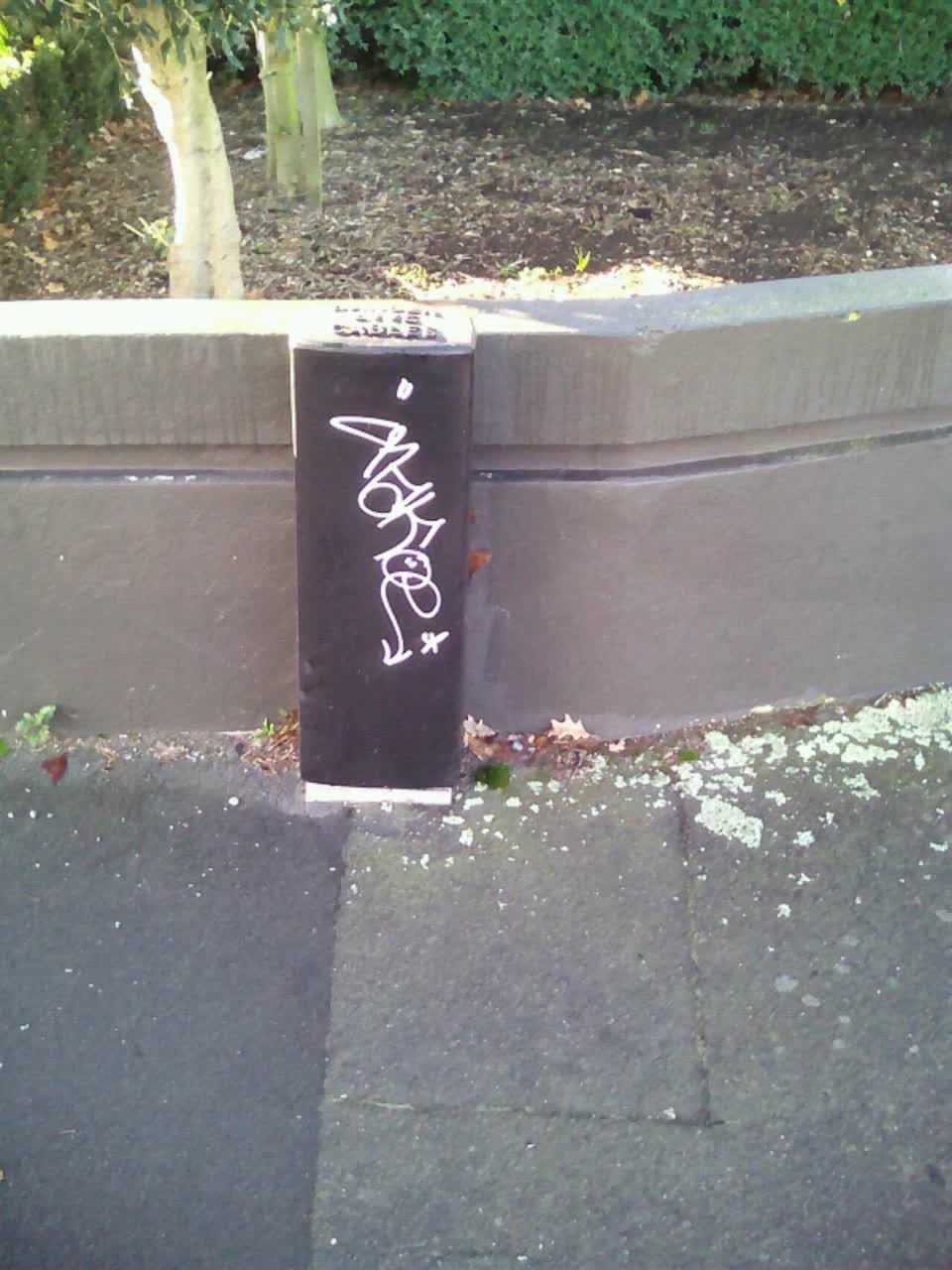 The photograph attached to this graffiti report