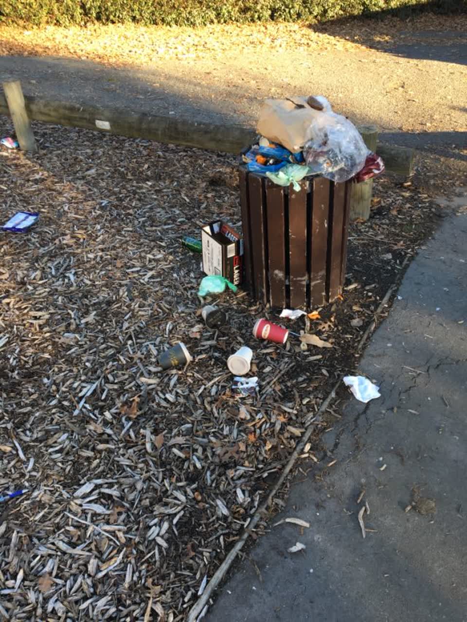 The photograph attached to this rubbish/recycling report