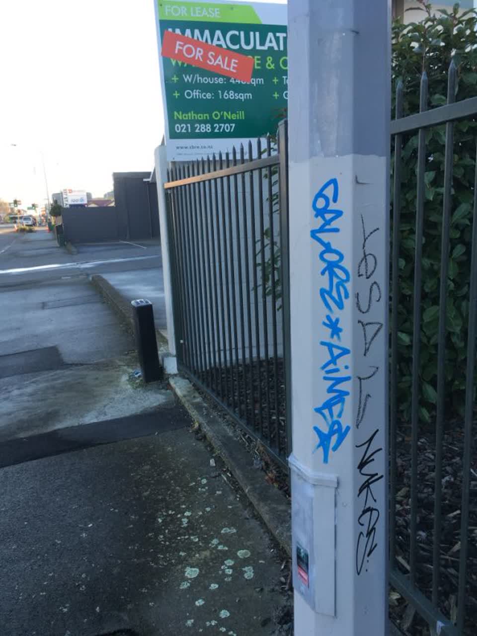 The photograph attached to this graffiti report