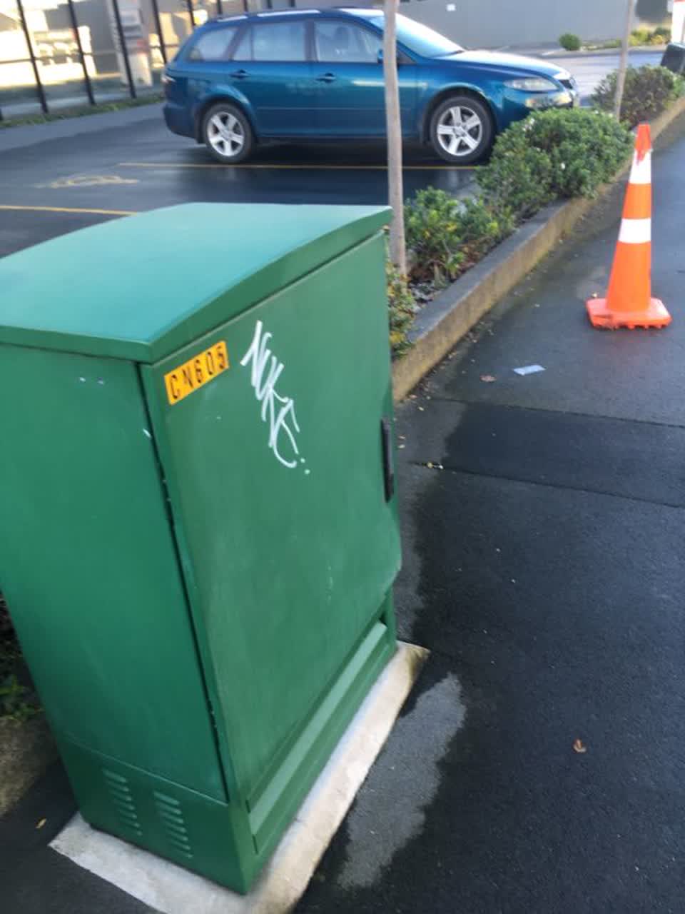 The photograph attached to this graffiti report