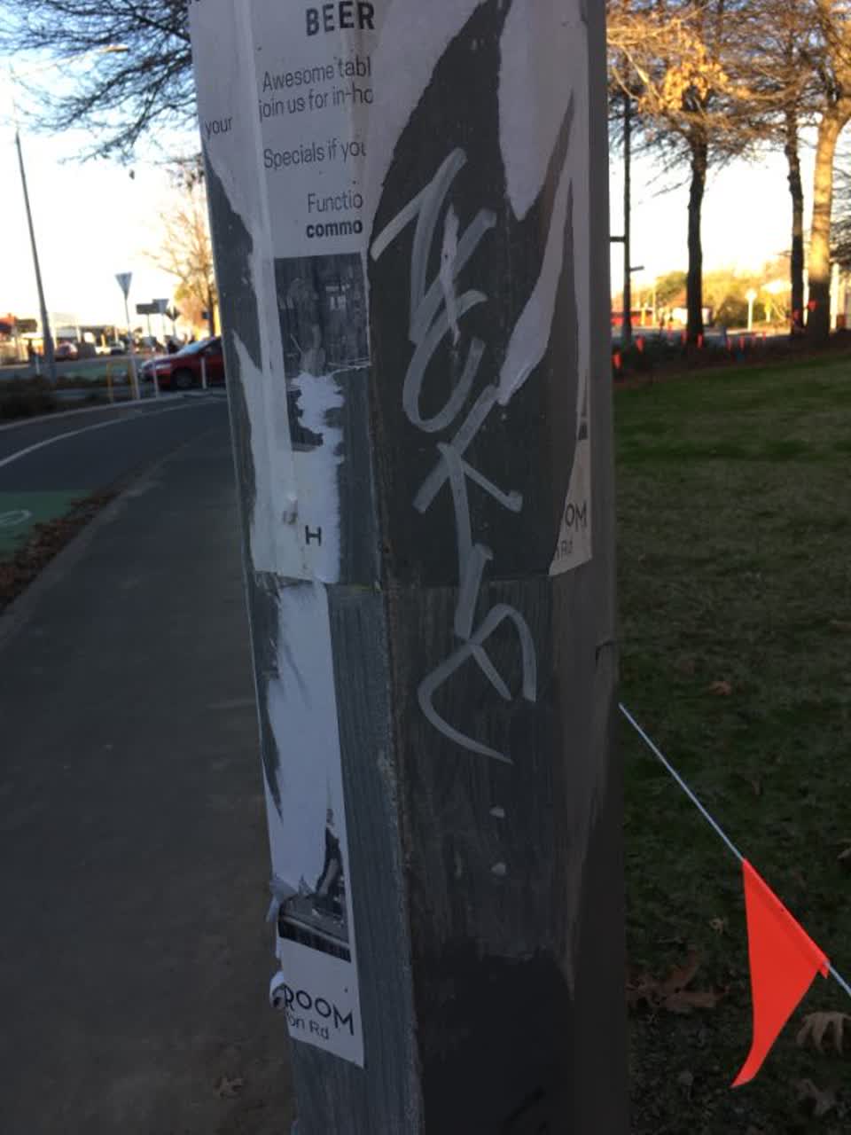 The photograph attached to this graffiti report