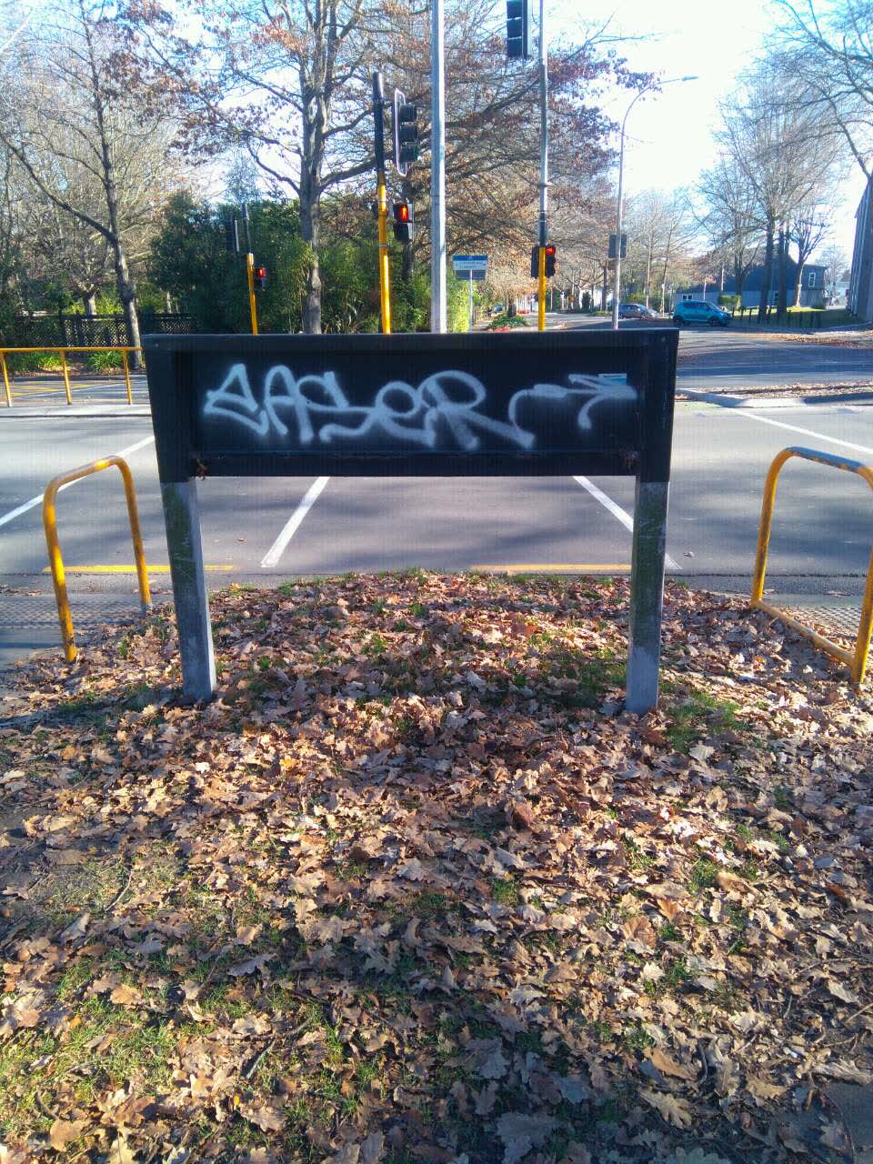 The photograph attached to this graffiti report