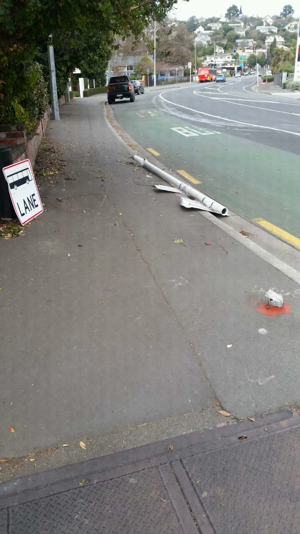 The photograph attached to this roading/streets report