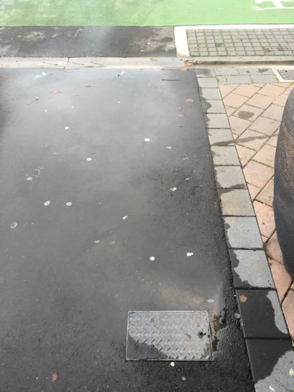 The photograph attached to this flooding report