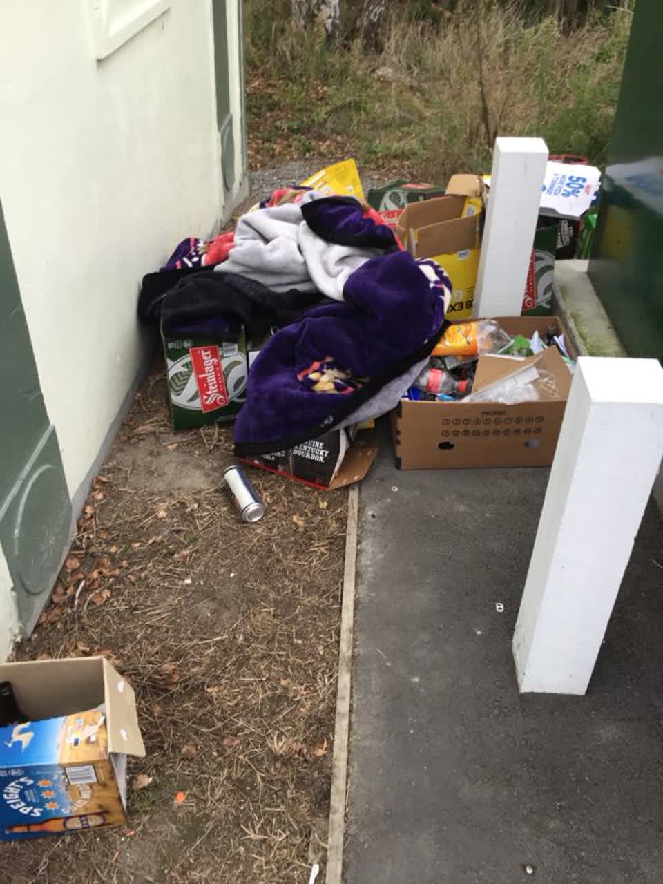 The photograph attached to this rubbish/recycling report