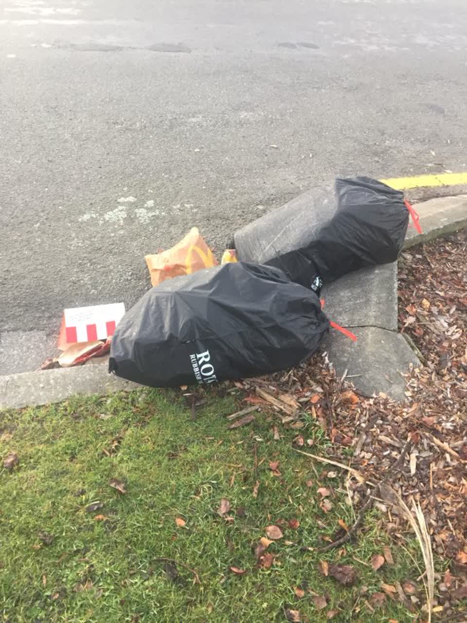 The photograph attached to this rubbish/recycling report