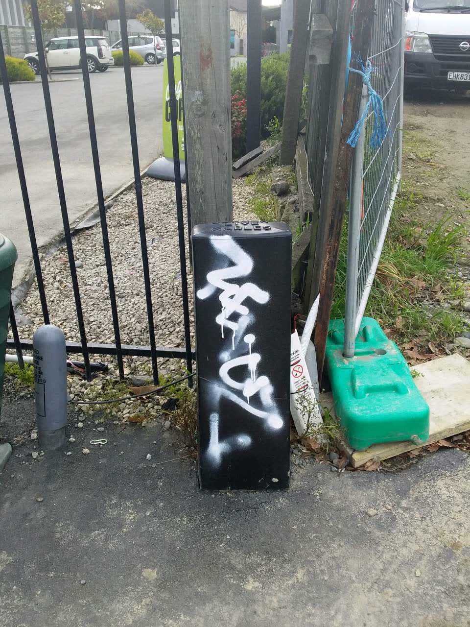 The photograph attached to this graffiti report
