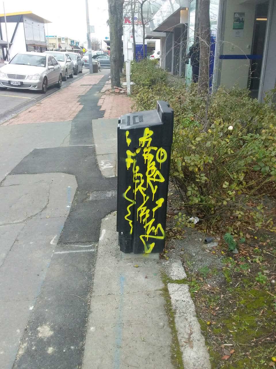 The photograph attached to this graffiti report
