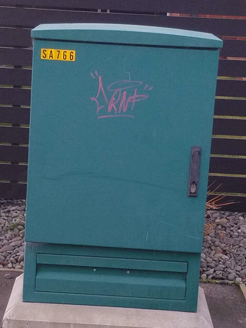 The photograph attached to this graffiti report