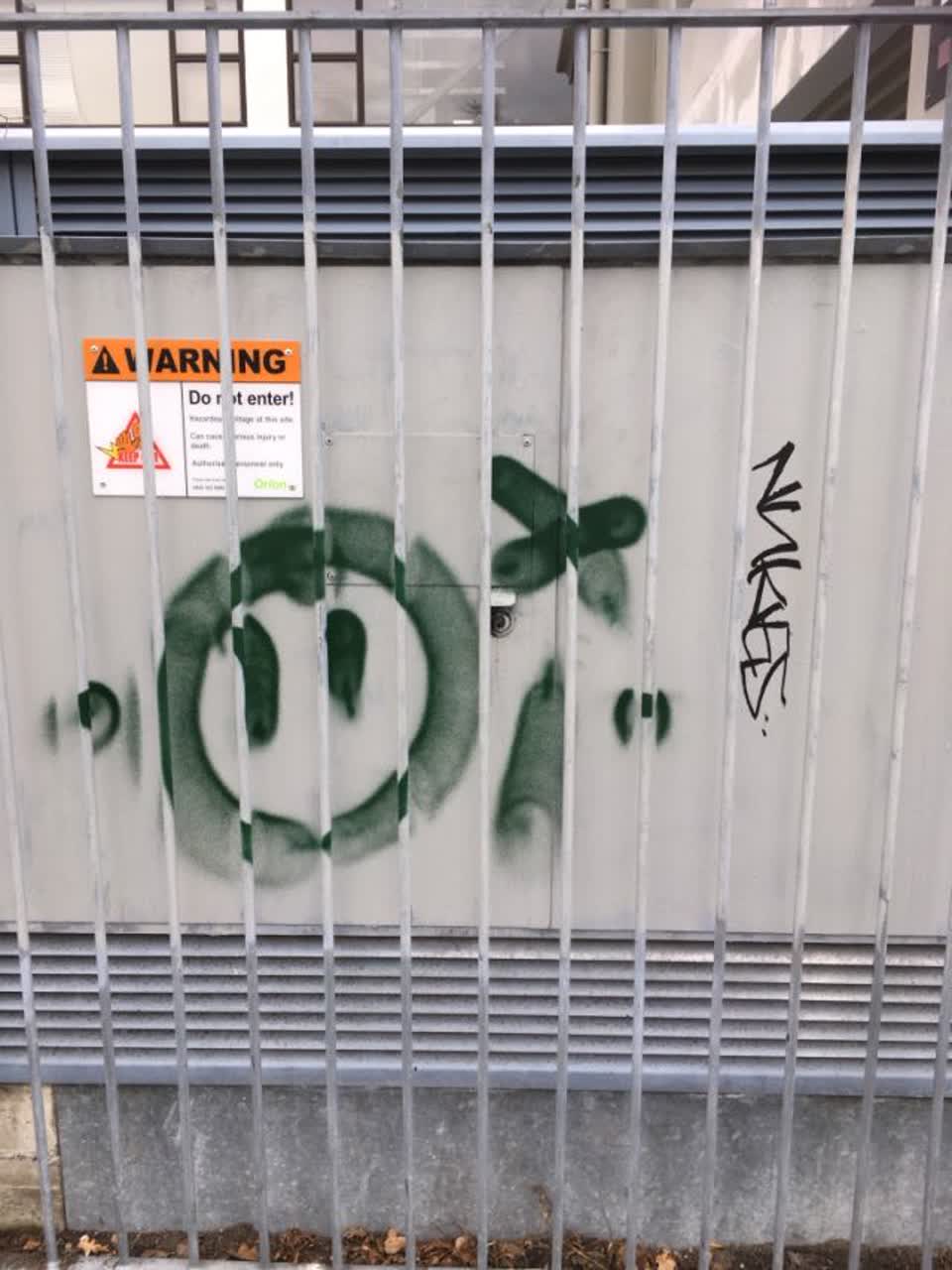 The photograph attached to this graffiti report