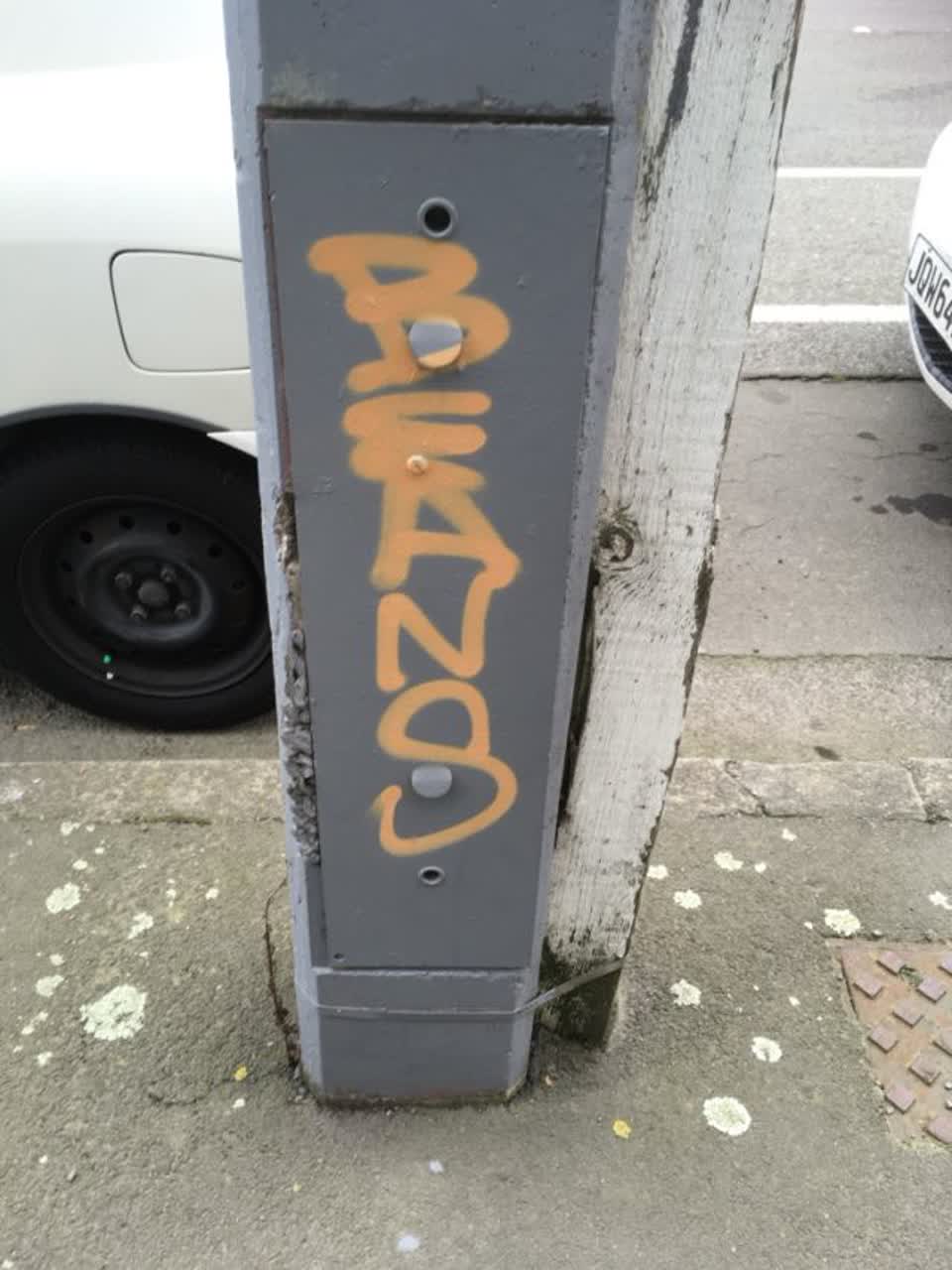 The photograph attached to this graffiti report