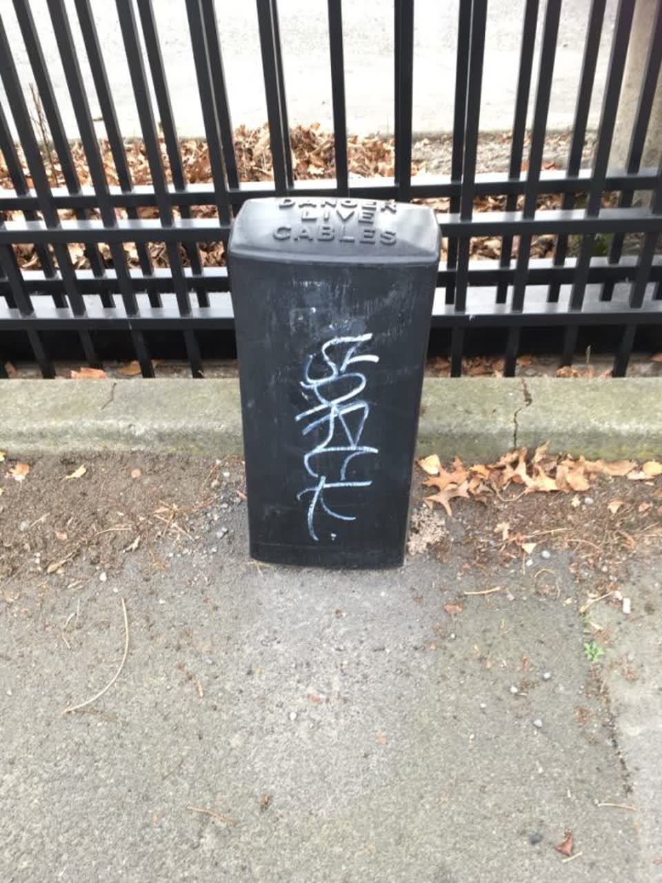 The photograph attached to this graffiti report