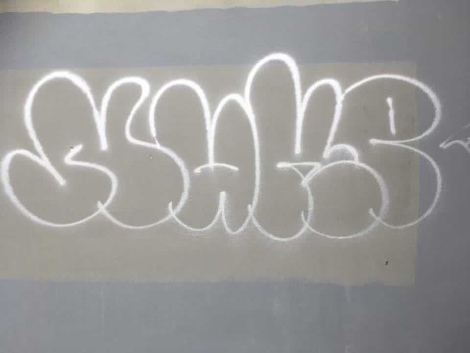 The photograph attached to this graffiti report