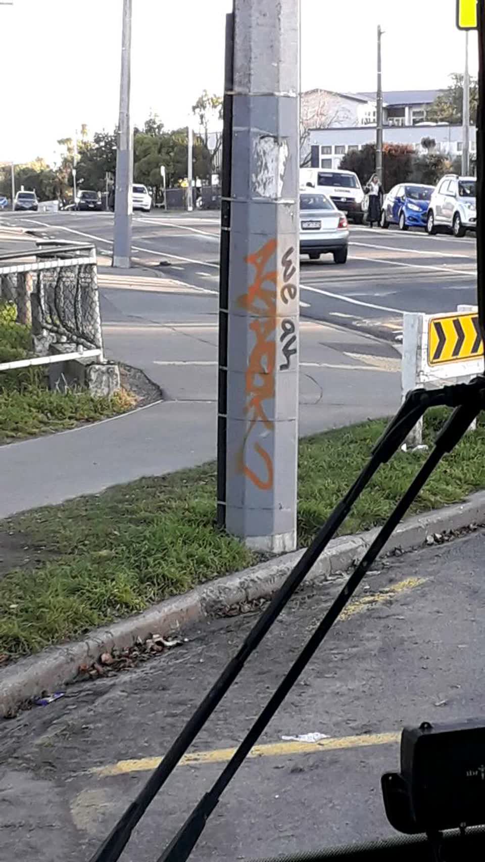 The photograph attached to this graffiti report