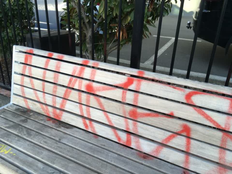 The photograph attached to this graffiti report