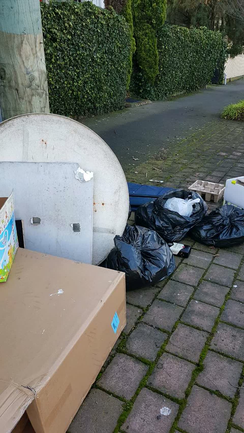 The photograph attached to this rubbish/recycling report