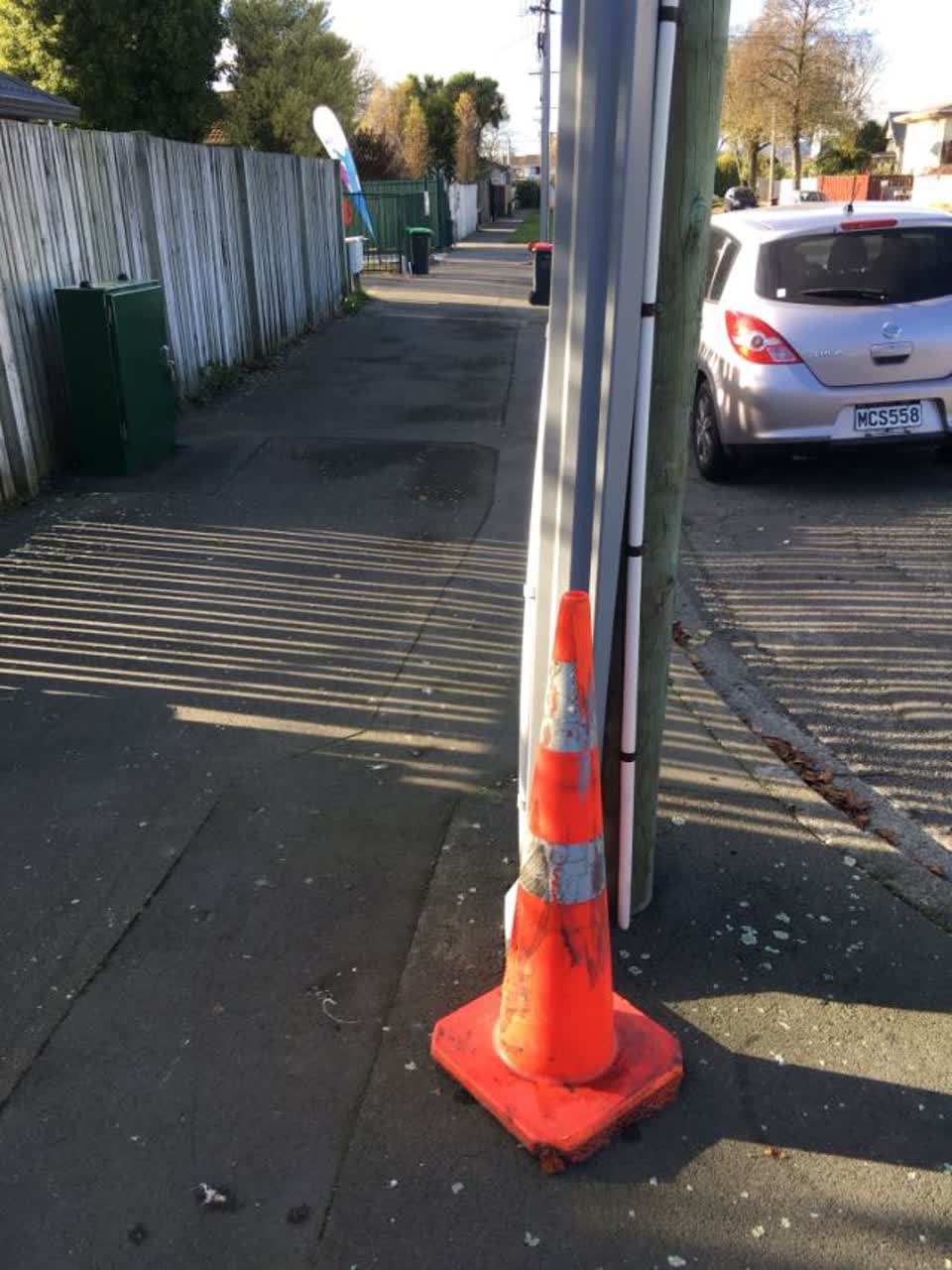 The photograph attached to this roading/streets report