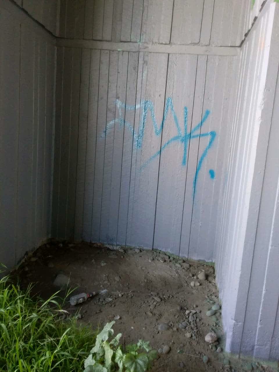 The photograph attached to this graffiti report