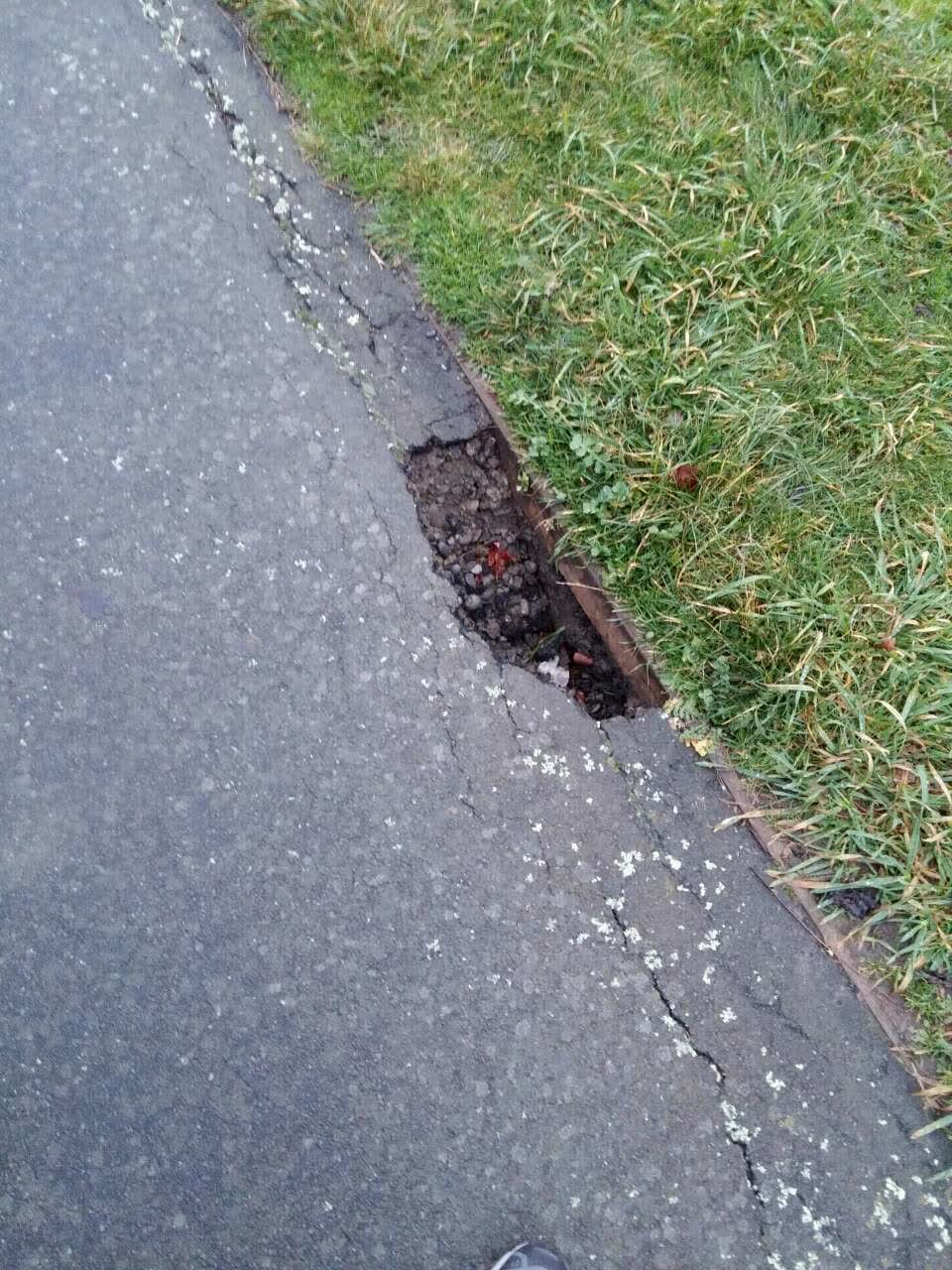 The photograph attached to this roading/streets report