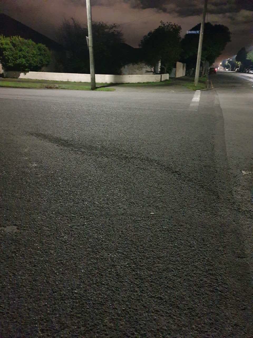The photograph attached to this roading/streets report