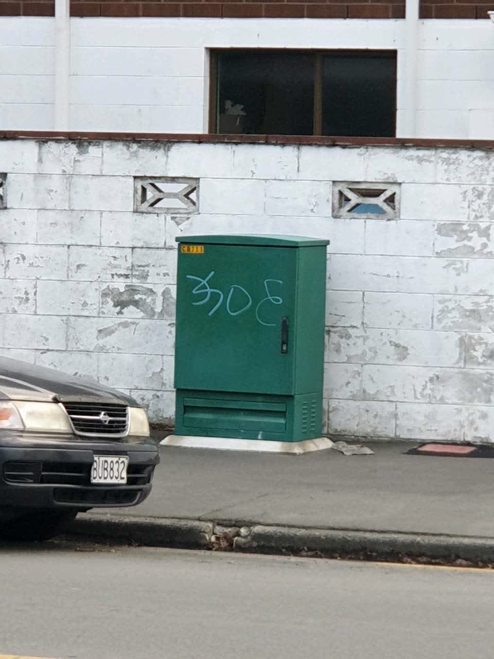 The photograph attached to this graffiti report