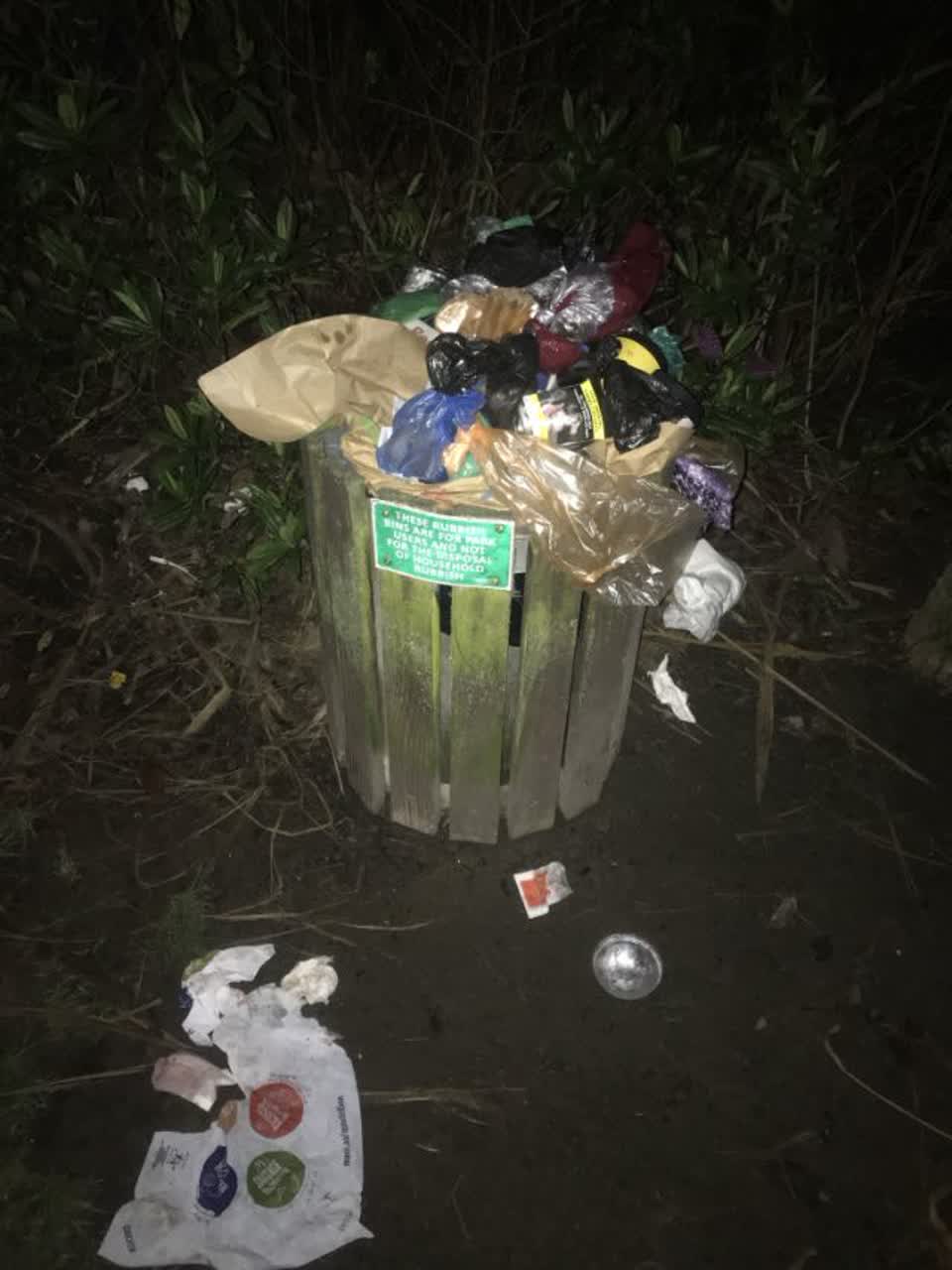 The photograph attached to this rubbish/recycling report
