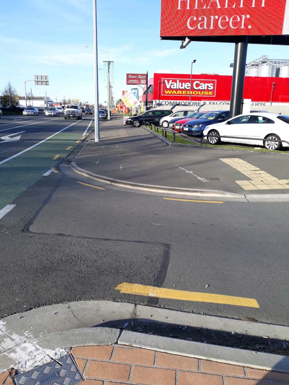The photograph attached to this roading/streets report