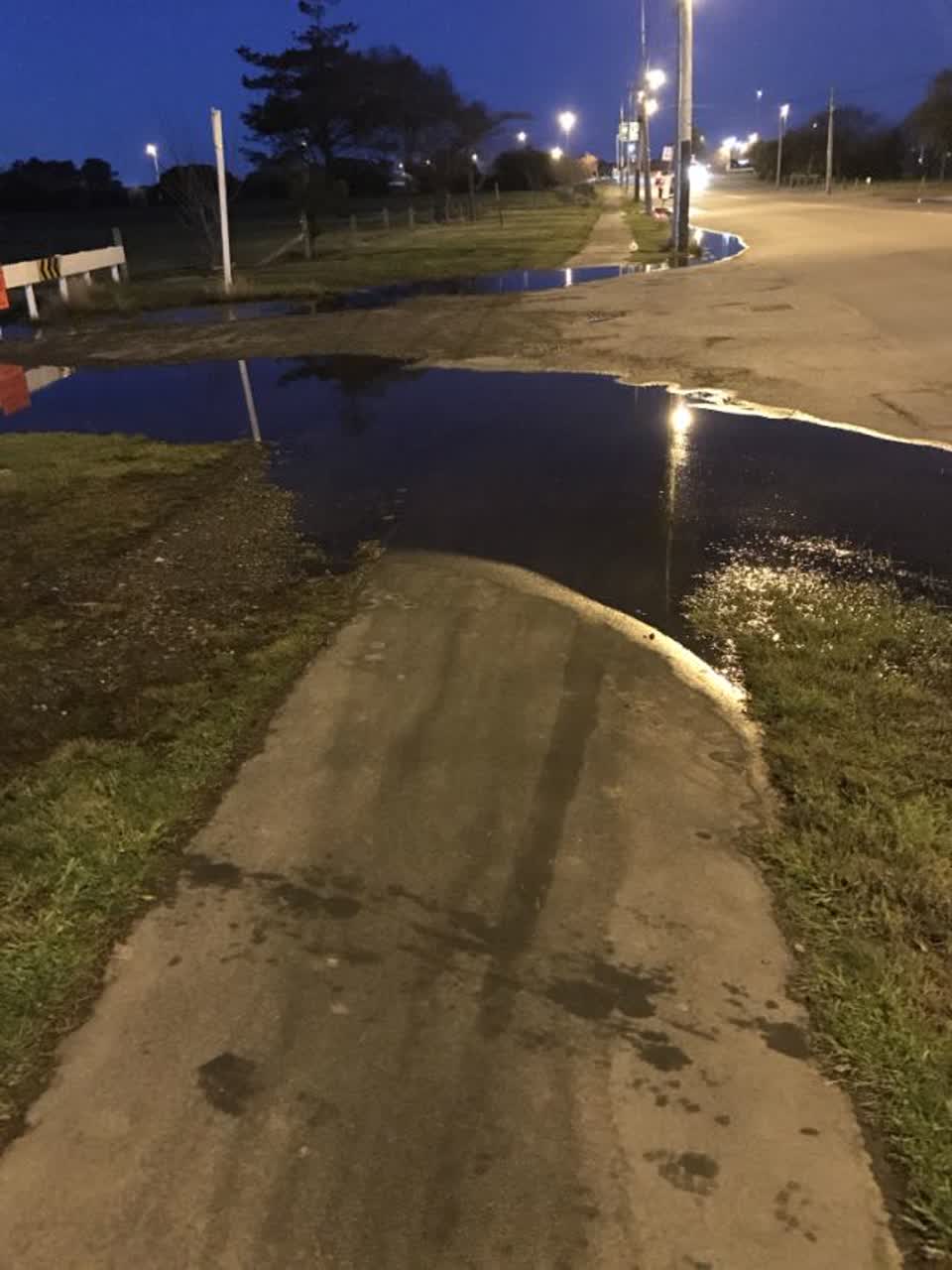 The photograph attached to this flooding report