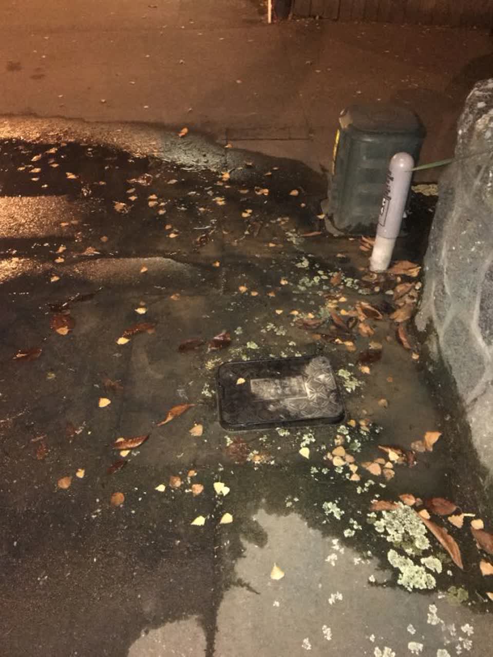 The photograph attached to this flooding report