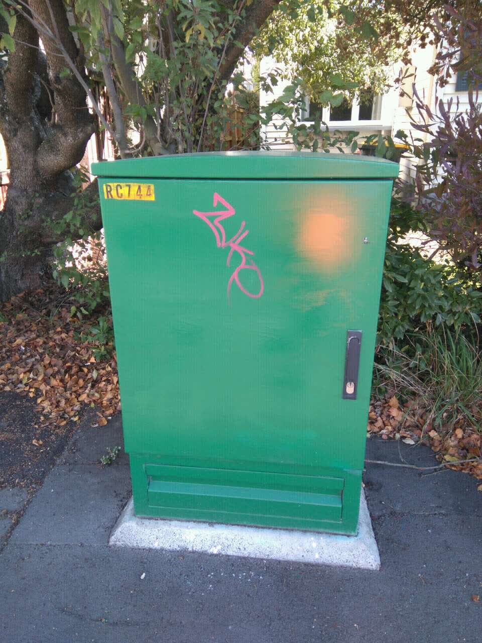 The photograph attached to this graffiti report