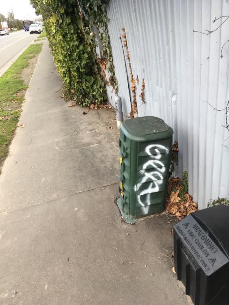 The photograph attached to this graffiti report