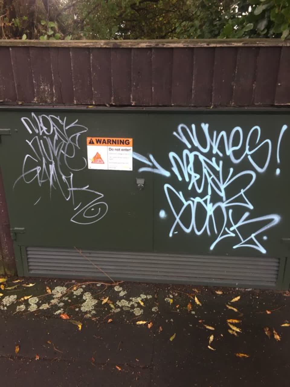 The photograph attached to this graffiti report