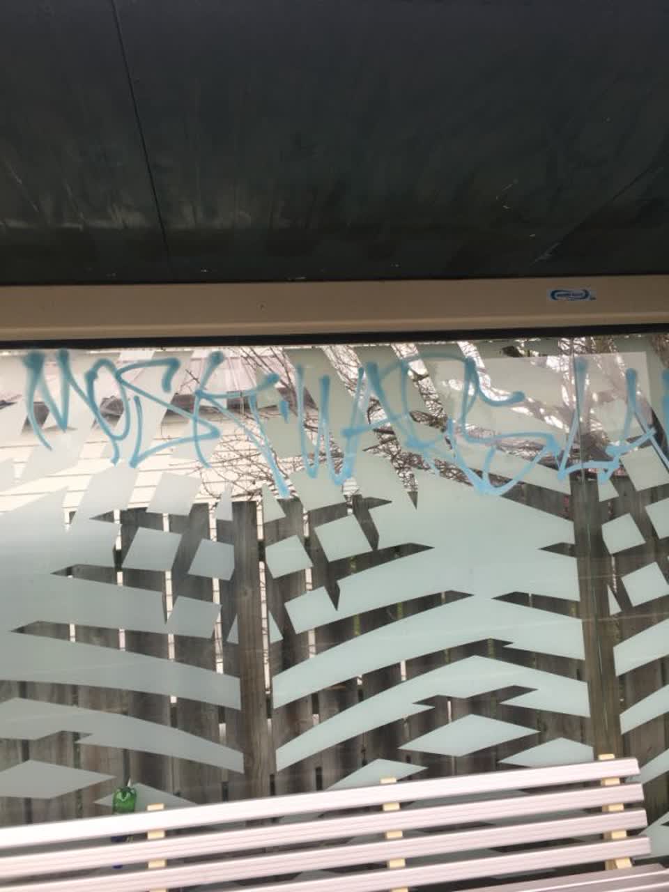 The photograph attached to this graffiti report