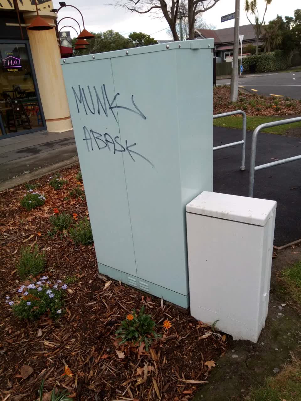 The photograph attached to this graffiti report