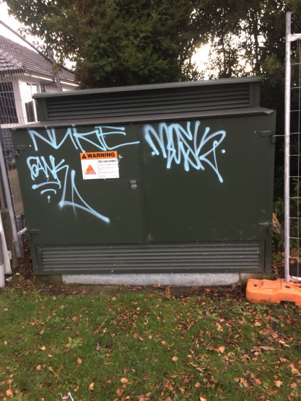 The photograph attached to this graffiti report